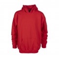 Kids Unisex Pullover Hoodie MOLECULE® 3310 Cotton Blend 300 Gsm Regular Fit Red