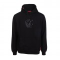 Unisex Pullover Hoodie MOLECULE® 777 EMBROIDERY ONI Cotton Blend 320 GSM Black