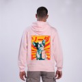 Pullover Hoodie MOLECULE® 3301 SODA DOG DTF Cotton Blend 300 Gsm Regular Fit Pink