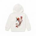 Kids Unisex Pullover Hoodie MOLECULE® 331 KOI DTF Cotton Blend 300 Gsm Regular Fit White