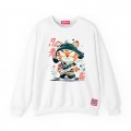 Sweatshirt MOLECULE® 331 NINJA CAT DTF Front Cotton Blend 300 Gsm White