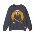 Sweatshirt MOLECULE® 331 UNDER DOG DTF Front Cotton Blend 300 Gsm Dark Grey