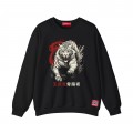 Sweatshirt MOLECULE® 331 WHITE TIGER DTF Front Cotton Blend 300 Gsm Black
