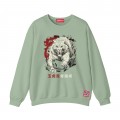 Sweatshirt MOLECULE® 331 WHITE TIGER DTF Front Cotton Blend 300 Gsm Sage