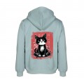Unisex Zip Hoodie MOLECULE® 778 KITTEN Cotton Blend 320 Gsm Regular Fit Mint