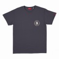 Unisex Short Sleeves T-Shirt MOLECULE® 1100 BBRDH GOLDEN Backfront Print Cotton 150 Gsm Regular Fit Dark Grey