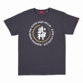 Unisex Short Sleeves T-Shirt MOLECULE® 1100 BBRDH GOLDEN Front Back Print Cotton 150 Gsm Regular Fit Dark Grey