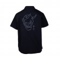 Overshirt MOLECULE® 53002 ONI EMBROIDERY Short Sleeves Rip Stop Black