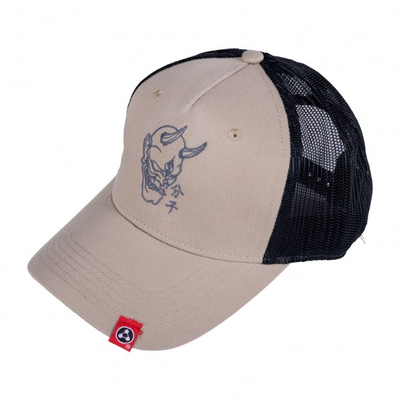 Jockey Hat MOLECULE® Oni Embroidery Beige 100% Recycled Polyester