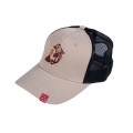 Jockey Hat MOLECULE® Golden Koi Embroidery Beige 100% Recycled Polyester