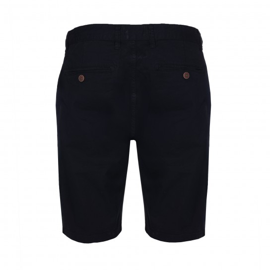 Short Pants Chino 100 Elastic Band Cotton Blend Navy