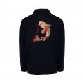 Overshirt MOLECULE® 53001 GOLDEN KOI EMBROIDERY Long Sleeves Canvas Black