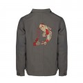 Overshirt MOLECULE® 53001 GOLDEN KOI EMBROIDERY Long Sleeves Canvas Khaki