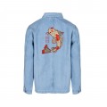 Overshirt MOLECULE® 70004 Golden KOI Embroidery Long Sleeves Denim