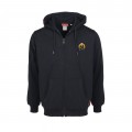 Unisex Zip Hoodie MOLECULE® 778 UNDER DOG Cotton Blend 320 Gsm Regular Fit Black