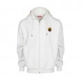 Unisex Zip Hoodie MOLECULE® 778 UNDER DOG Cotton Blend 320 Gsm Regular Fit Off White