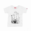 Kids Short Sleeve T-Shirt MOLECULE® CATBAND Cotton White