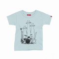 Kids Short Sleeve T-Shirt MOLECULE® CATBAND Cotton Sky Blue