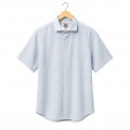 Shirt MOLECULE® 8055 Short Sleeves Blend Linen Celeste Melange