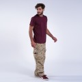 Cargo Pants MOLECULE® 45019 Canvas Zipper Cap Pockets Loose Fit Digital Beige
