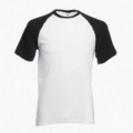 T-Shirt 02045 Baseball Cotton 160 Gsm Regular Fit White/Black