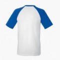 T-Shirt 02045 Baseball Cotton 160 Gsm Regular Fit White/Royal Blue