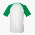 T-Shirt 02045 Baseball Cotton 160 Gsm Regular Fit White/Green