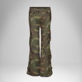 Women Cargo Pants MOLECULE® Low Cuts 45062 Camo Canvas Slim Fit