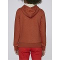 Jacket W Zipped Hoody Sherpa 300 Gsm Organic Cotton Blend Heather Brick Orange