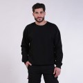 Sweatshirt 00042 Inner Fluff Cotton Blend 320 Gsm Regular Fit Black
