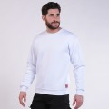 Sweatshirt 00042 Inner Fluff Cotton Blend 320 Gsm Regular Fit White