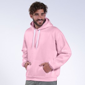 Pullover Hoodie Fluffy MOLECULE® 00043 Cotton Blend 320 Gsm Regular Fit Pink