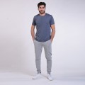 Jogging Pants 4400 Cotton 300 Gsm With Rib Slim Fit Sport Grey
