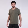 T-Shirt 5502 V-Neck Cotton 180 Gsm Regular Fit Unisex Khaki