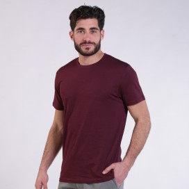 Unisex Short Sleeves T-shirt 1800 Cotton 150 Gsm Regular Fit Bordeaux