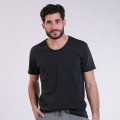 T-Shirt 5502 V-Neck Cotton 180 Gsm Regular Fit Unisex Black