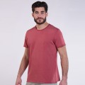Unisex Short Sleeves T-Shirt MOLECULE® 5500 Round-Neck Cotton 180 Gsm Regular Fit Burgundy