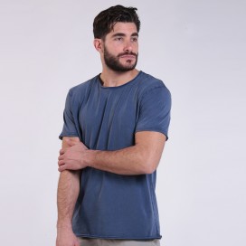 Unisex Short Sleeves T-shirt MOLECULE® 5500 Round-Neck Cotton 180 Gsm Regular Fit Indigo