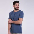 Unisex Short Sleeves T-shirt MOLECULE® 5500 Round-Neck Cotton 180 Gsm Regular Fit Indigo