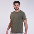 Unisex Short Sleeves T-Shirt MOLECULE® 5500 Round-Neck Cotton 180 Gsm Regular Fit Khaki