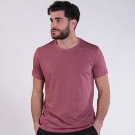 Unisex Short Sleeves T-Shirt MOLECULE® 1500 Cotton Blend 150 Gsm Regular Fit Burgundy