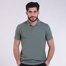 Unisex Short Sleeves T-shirt 2200 Pique Knit Polo Cotton 190 Gsm Regular Fit Khaki