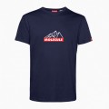 Unisex Short Sleeves T-shirt MOLECULE® 43045 Mountain Print Organic Cotton 150 Gsm Regular Fit Navy