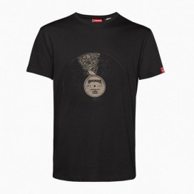 Unisex Short Sleeves T-Shirt MOLECULE® NIGHTSTALKER Vinyl Print Cotton 150 Gsm Regular Fit Black