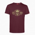 Unisex Short Sleeves T-shirt MOLECULE® 1100 Skullheads II Print Cotton 150 Gsm Regular Fit Burgundy