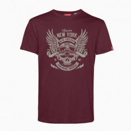 T-Shirt MLC SKULLHEADS III - BIKERS Gsm Cotton Regular Fit Burgundy