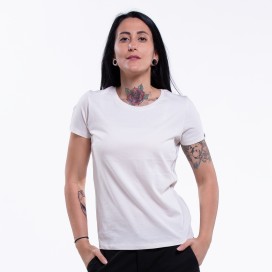 Woman Short Sleeves T-Shirt 47045 Organic Cotton 150 Gsm Regular Fit Vintage White