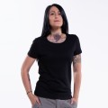 Woman Short Sleeves T-Shirt 47045 Organic Cotton 150 Gsm Regular Fit Black