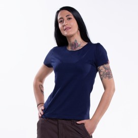Woman Short Sleeves T-Shirt 47045 Organic Cotton 150 Gsm Regular Fit Navy
