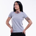 Woman Short Sleeves T-Shirt 47045 Organic Cotton 150 Gsm Regular Fit Heather Grey